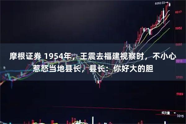 摩根证券 1954年,王震去福建视察时,不小心惹怒当地县长,县长:你好大的胆