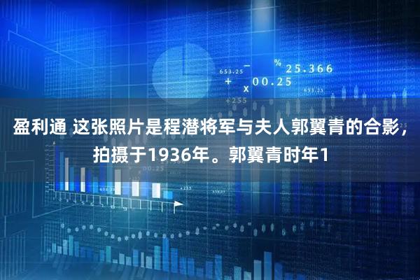 盈利通 这张照片是程潜将军与夫人郭翼青的合影，拍摄于1936年。郭翼青时年1